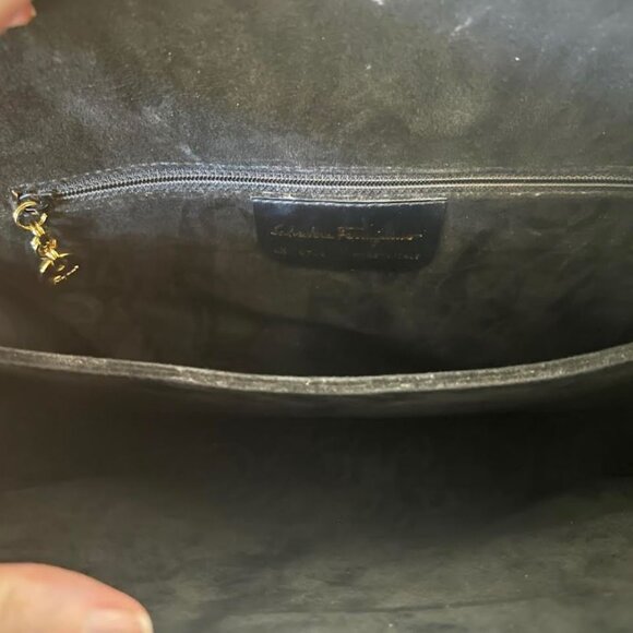 22K SALVATORE FERRAGAMO *CROCODILE* CLASSIC DOME SATCHEL BAG - Picture 10 of 10